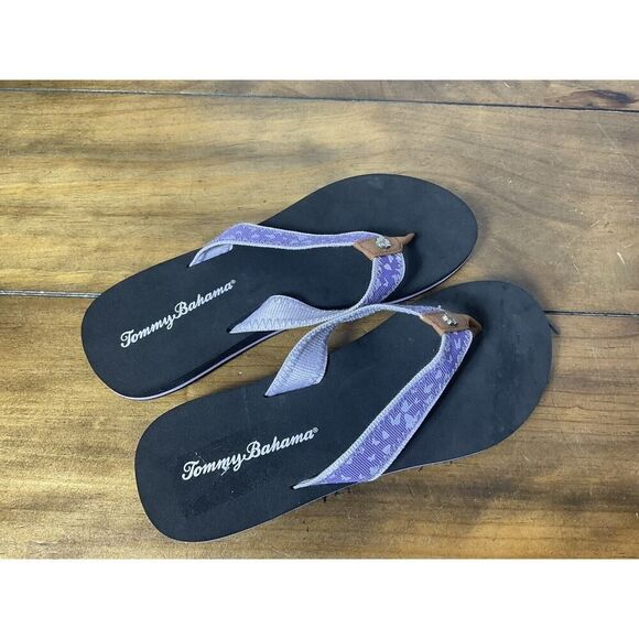 Tommy Bahama Woman's Miramar Flip Flops Purple Size 8 - Picture 5 of 7